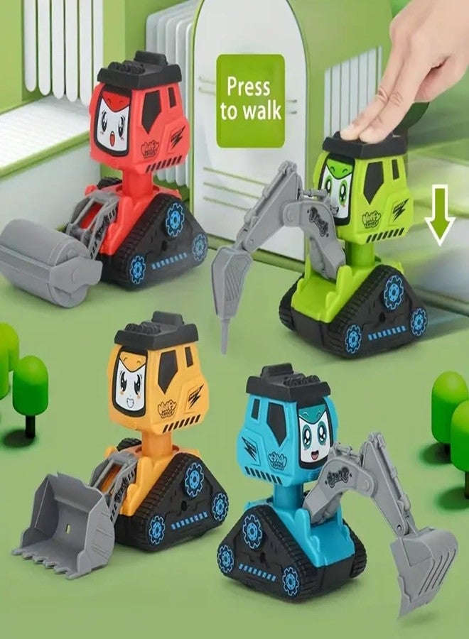 Jack Royal Press n Go Children Toys Construction Vehicles Pack of 2 | Constriction Toys for 3 Year Old Boy | Miniature Excavator for Kids - Image 3